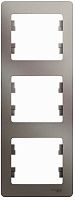 Рамка вертикальная Systeme Electric Glossa 3-м. платина картинка
